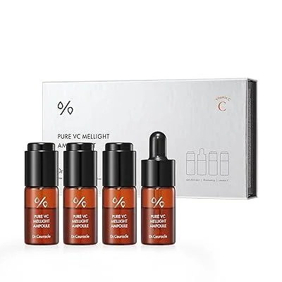 Set of Dr. Ceuracle Pure VC Mellight Ampoule bottles with packaging box, featuring a skincare product designed for brightening.